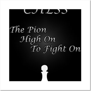 Chess Slogan - The Pion Posters and Art